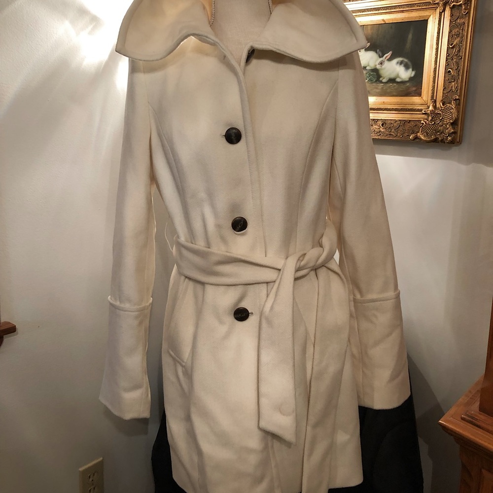 Warm wool winter coat from The Limited- cream
